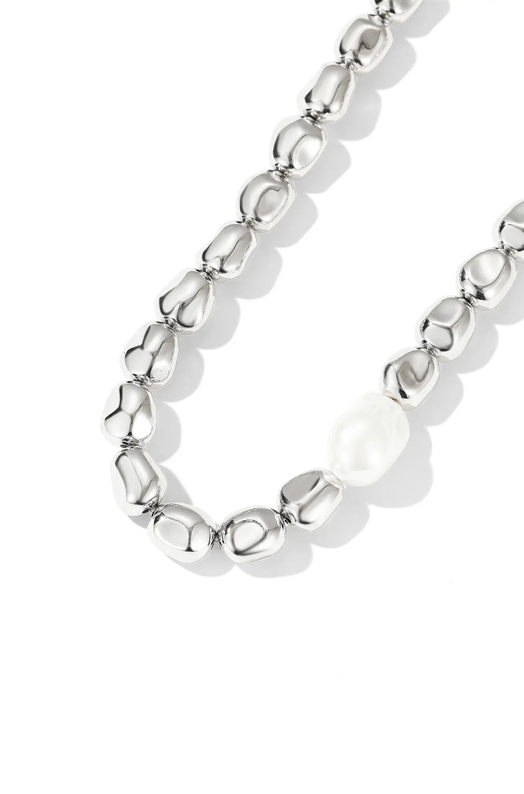 Silver Beaded Necklace