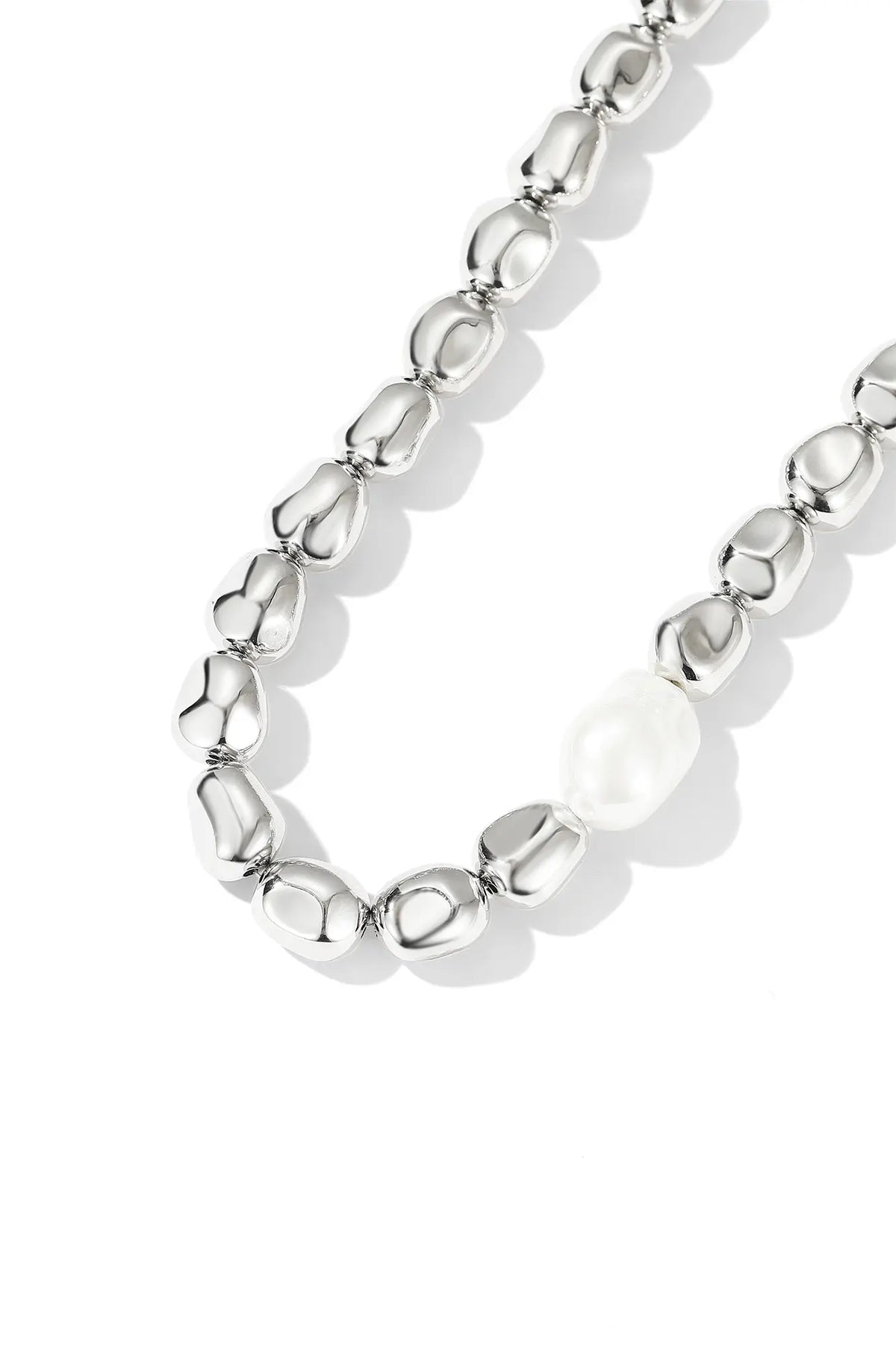 Silver Beaded Necklace