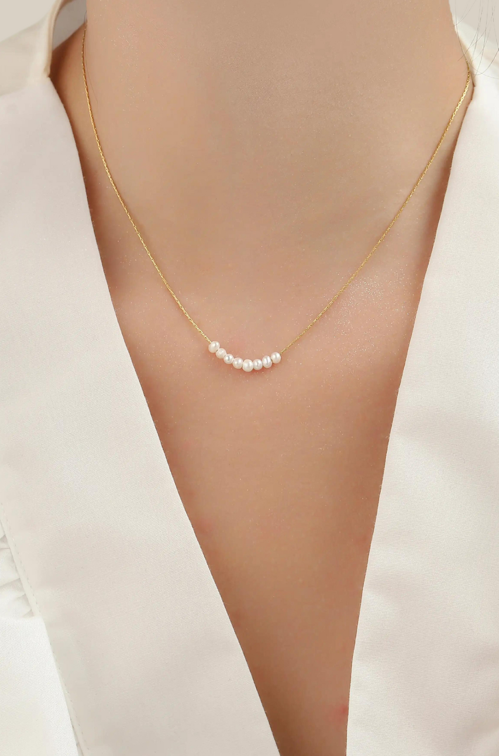 Baby Smile Dainty Pearl Necklace