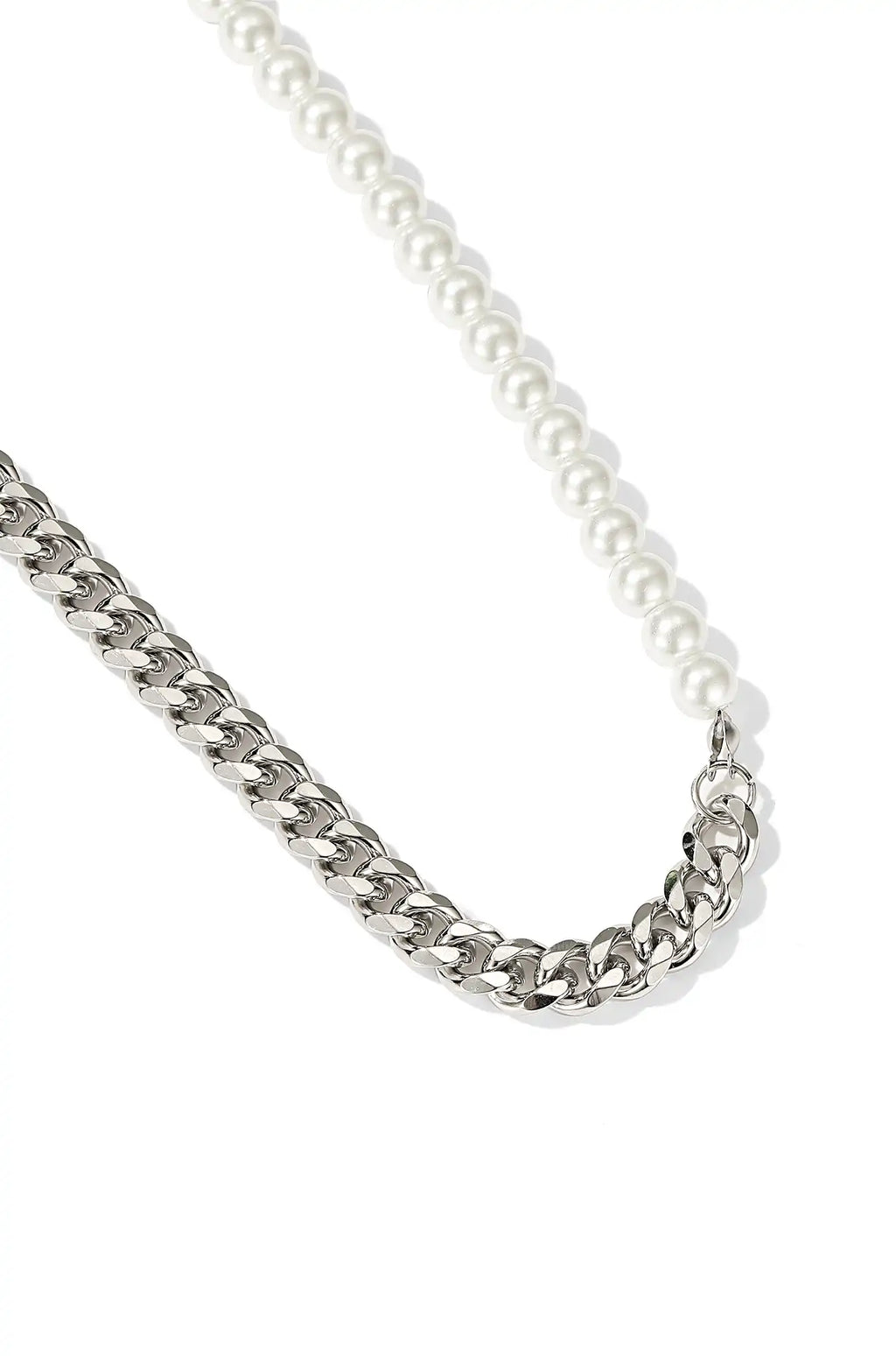 Half Cuban Half Pearl Necklace