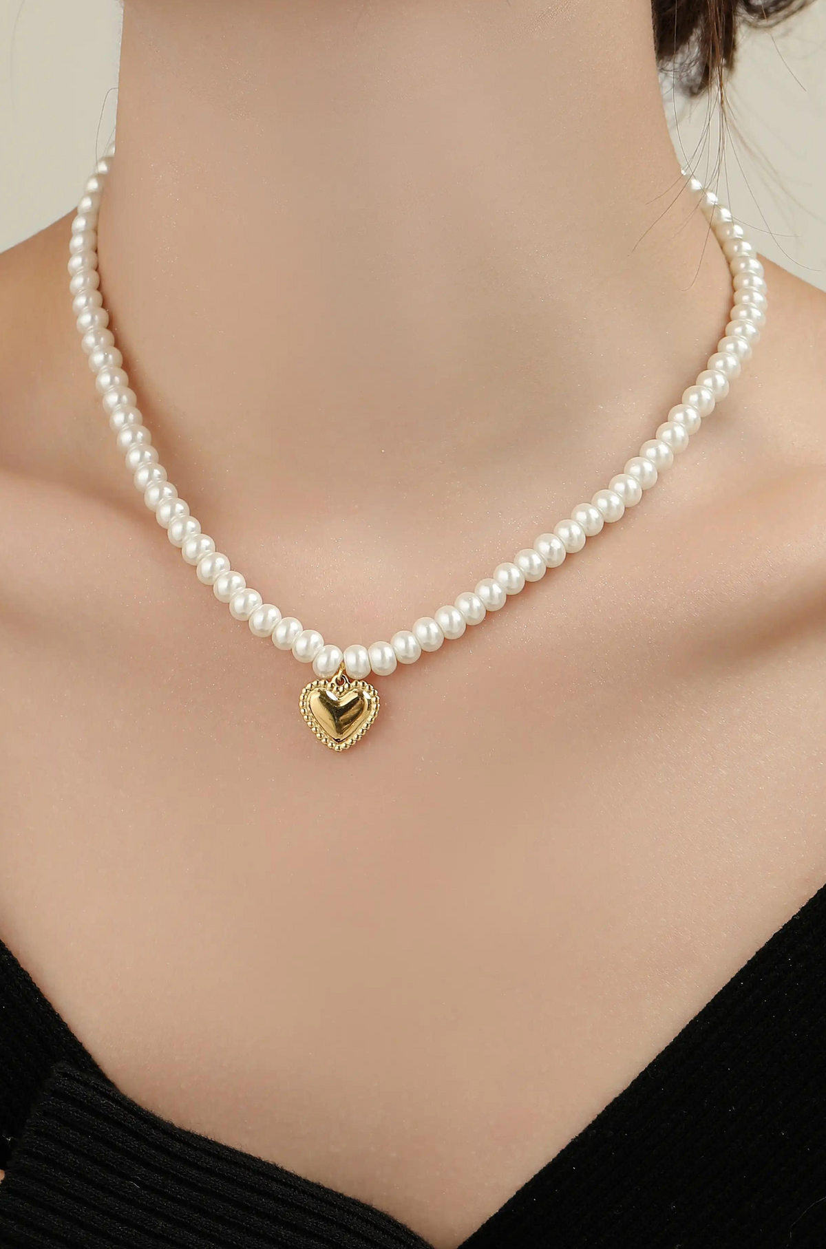 Heart Pearl Necklace