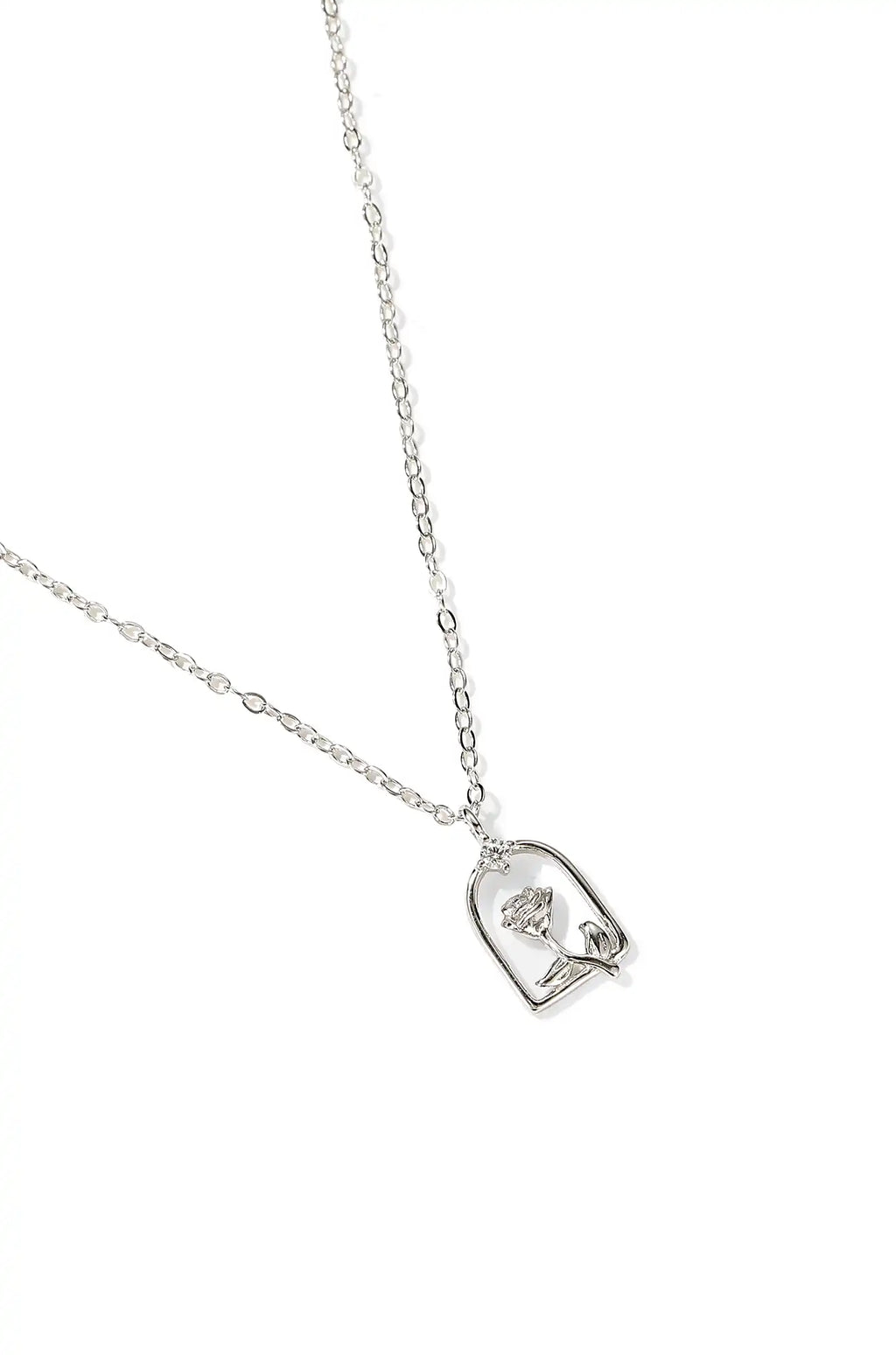 Bird's Nest Rose Flower Necklace
