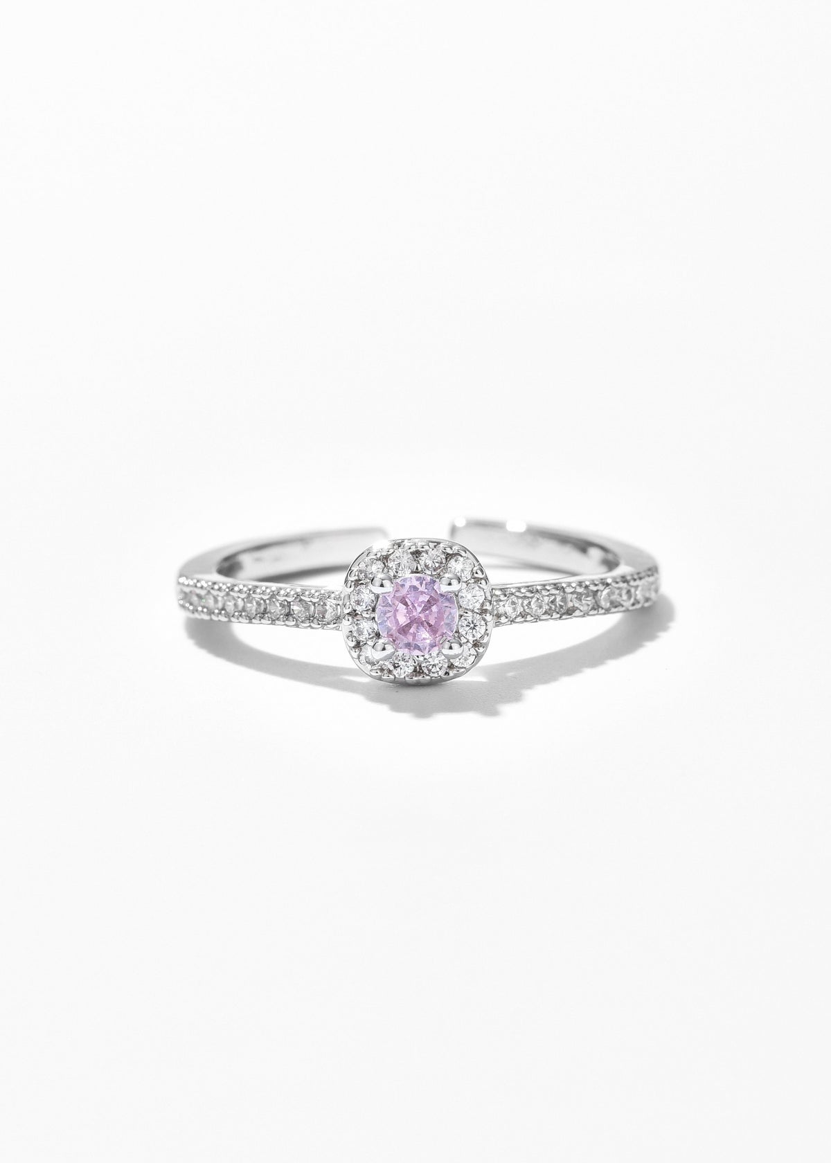 Rosé Halo Square Ring