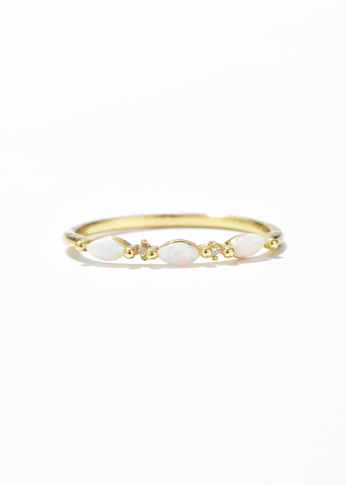 Trinity White Stone Ring