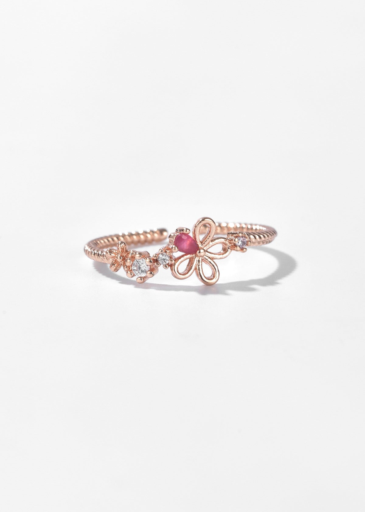 Multi Gemstone Flower Ring