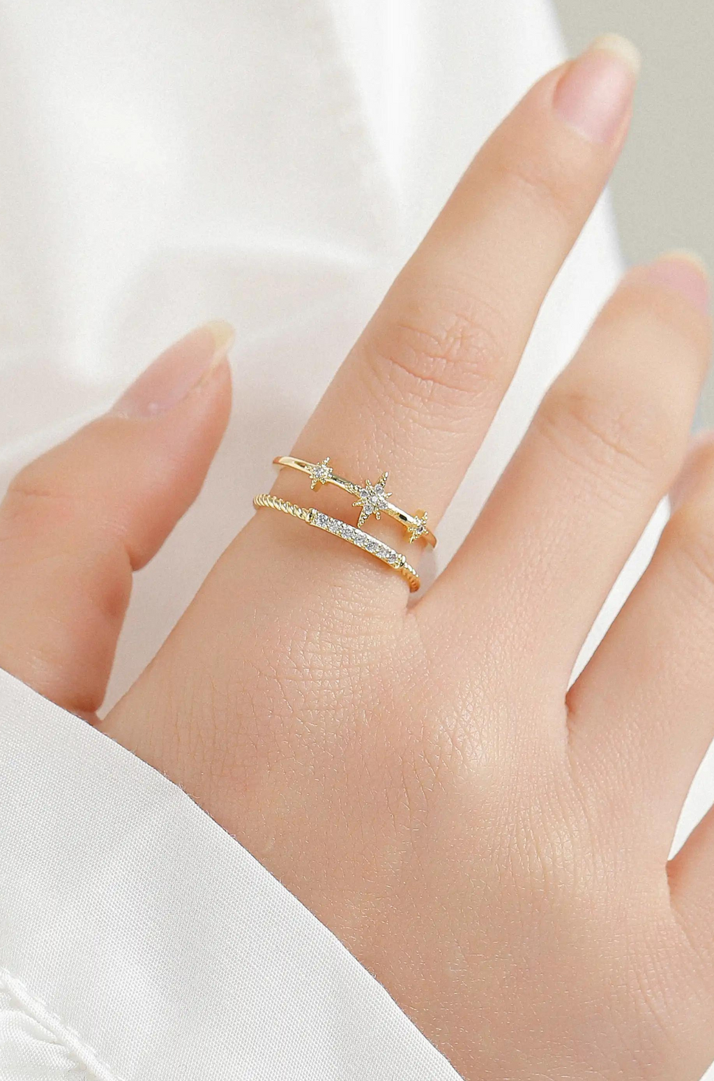 Celestial Triple Star Ring