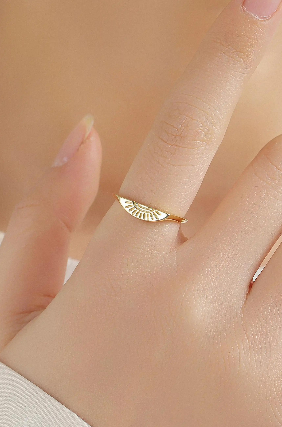 Half Moon Half Star Couples Ring