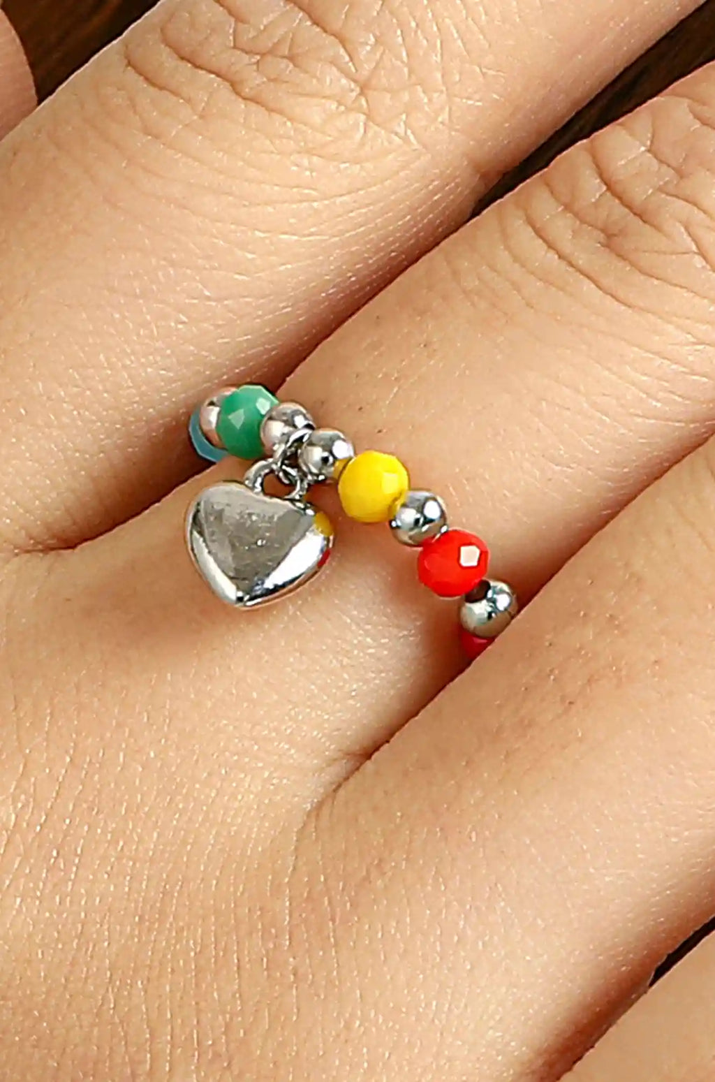 Beaded Rainbow Ring