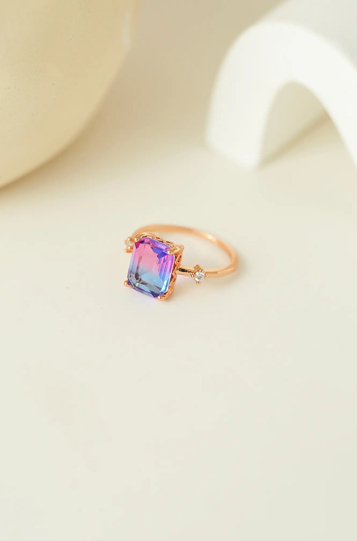 Gradient Pink Sapphire Ring
