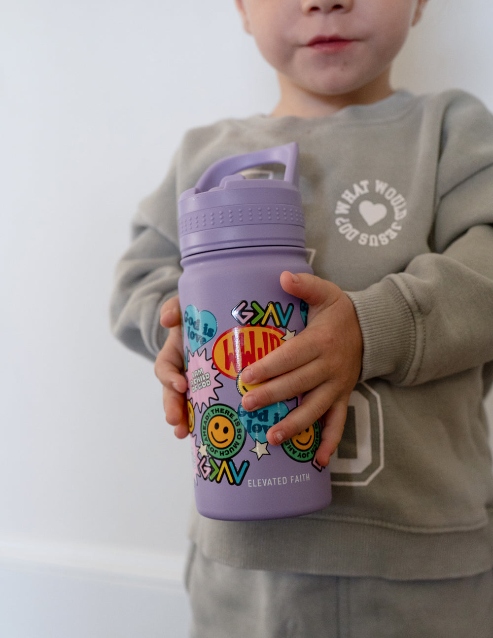 Sticker Collage Kids Water Bottle