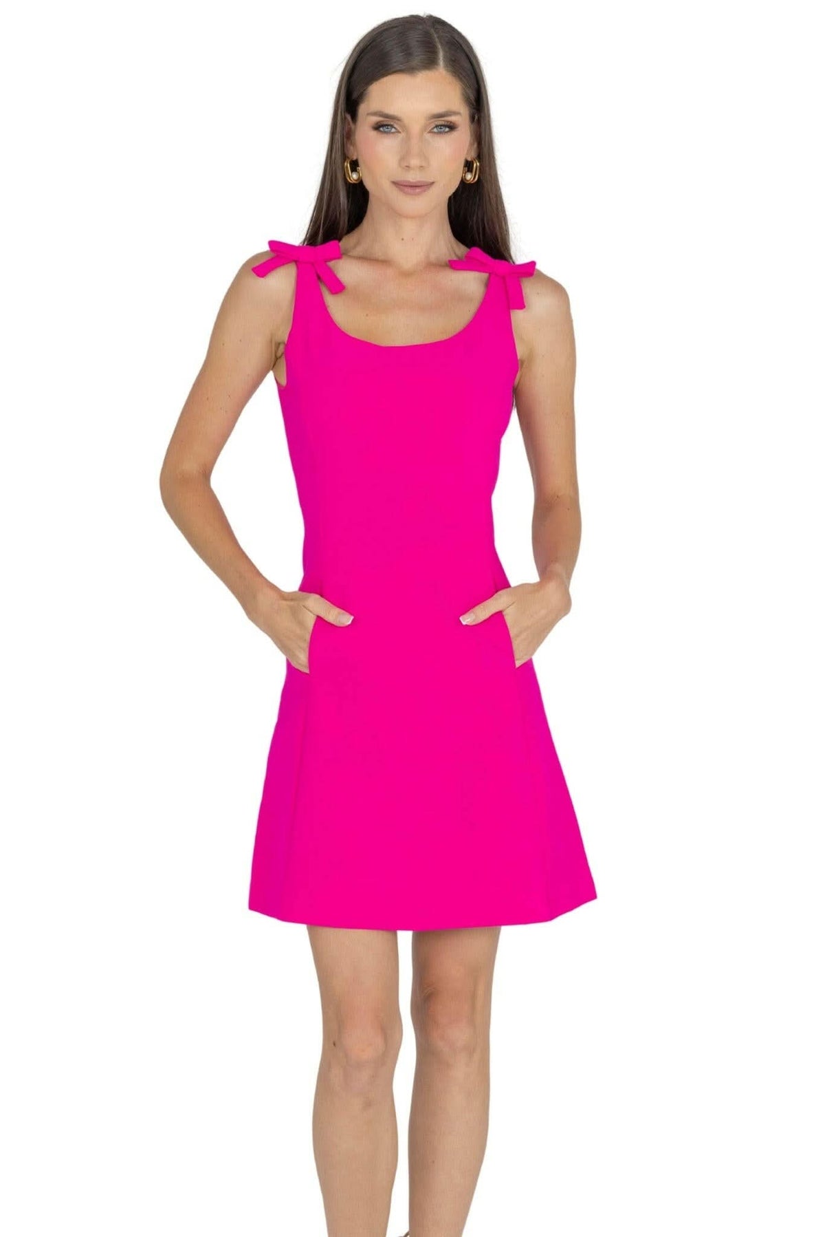 Aria Bow Sleeveless Mini Dress