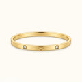 Gold Filled Heart Diamond Bangle