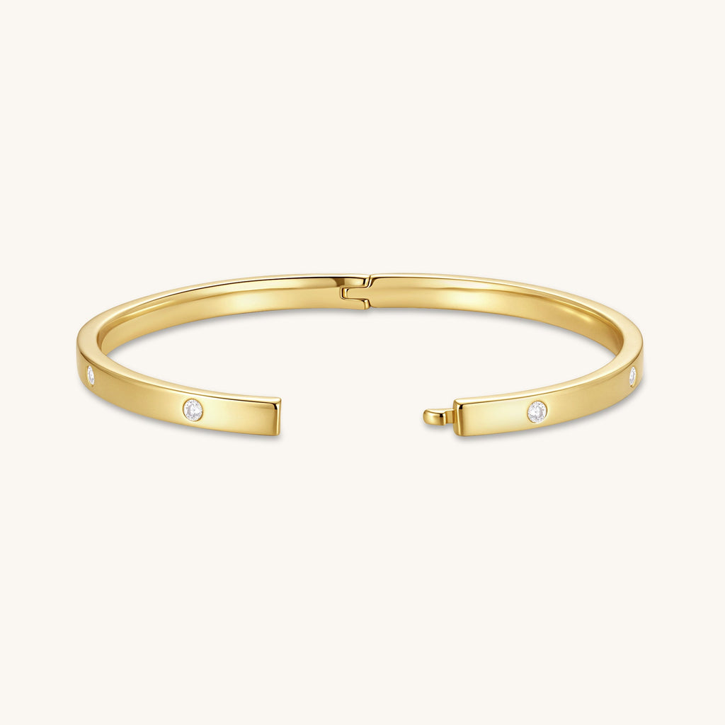 Gold Filled Diamond Bangle