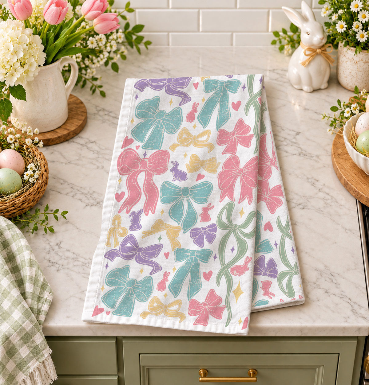 Bow Pastels Towel