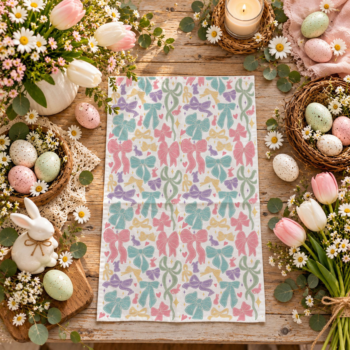 Bow Pastels Towel