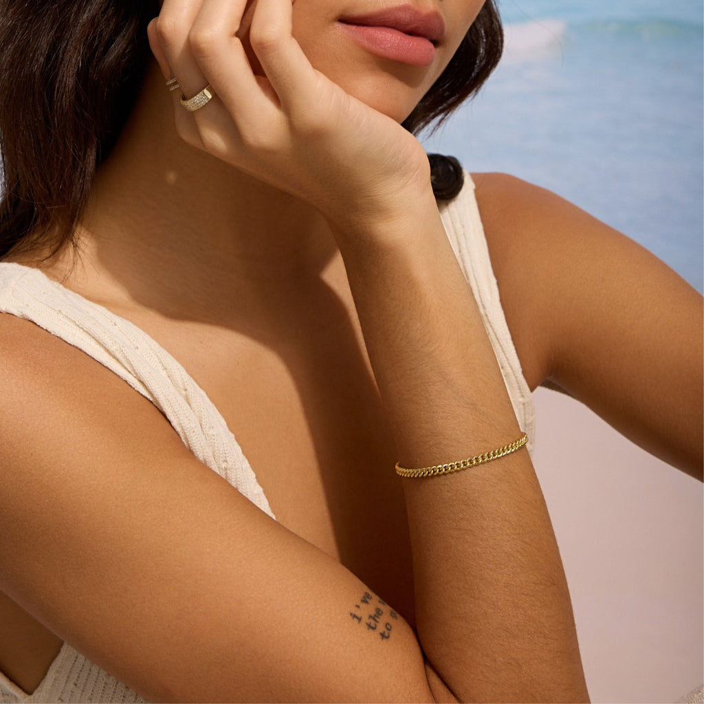 Gold Filled Curb Chain Bracelet