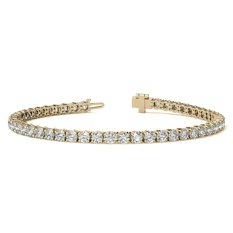 2CTW Created Moissanite Tennis Bracelet - Sterling Silver, 7" Length, White or 14K Gold Plated