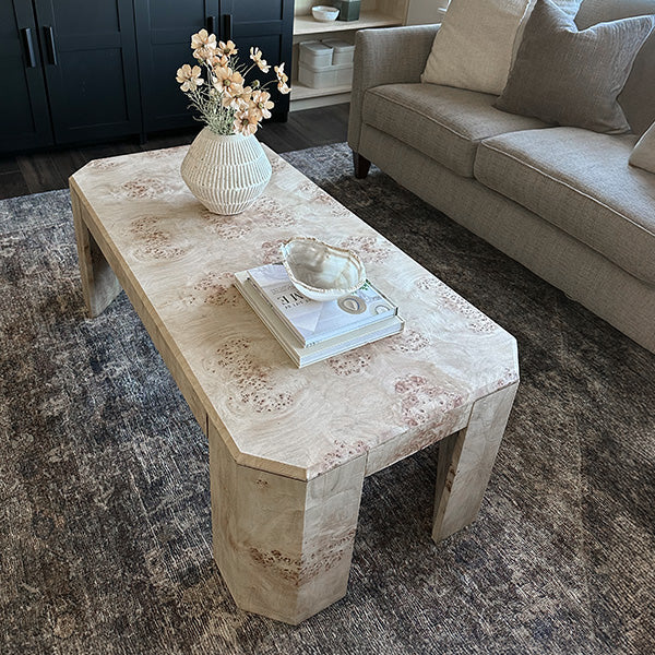 Artisan Burl Wood Coffee Table