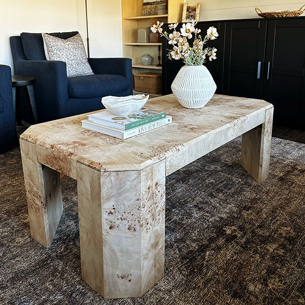 Artisan Burl Wood Coffee Table