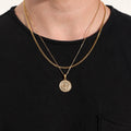 Compass Necklace Silver Set