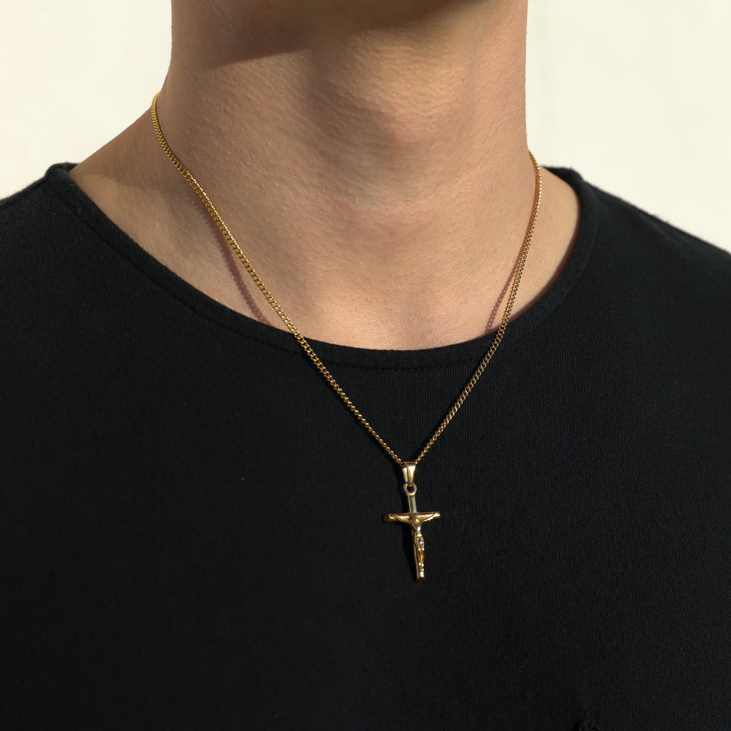 Crucifix Pendant Gold Set