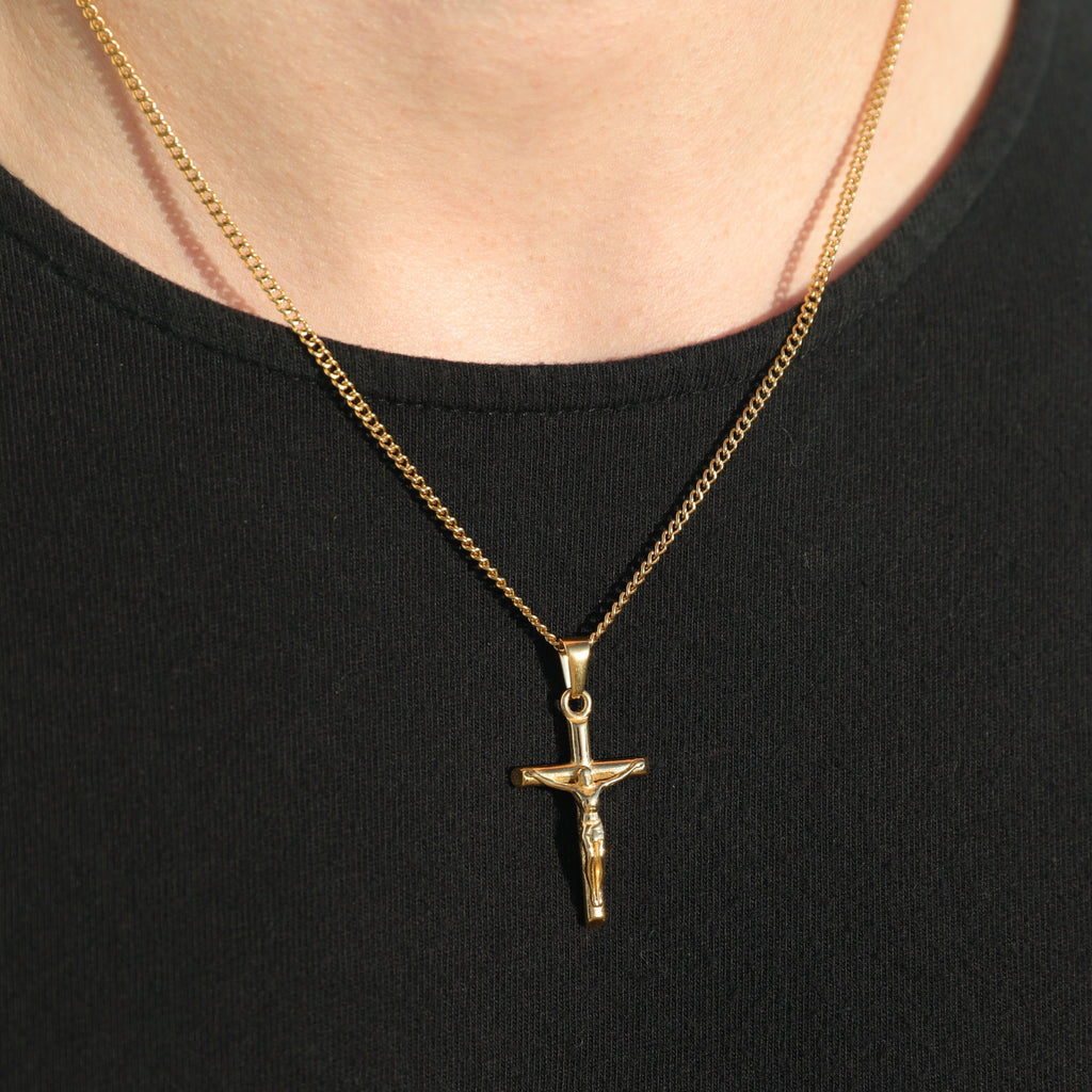 Crucifix Pendant Gold Set
