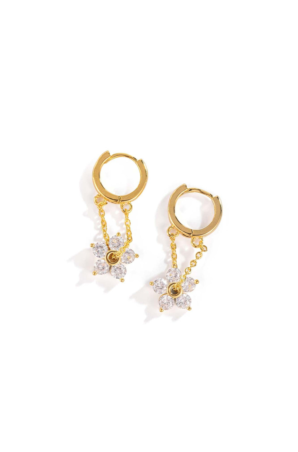 Hoop Flower Earrings