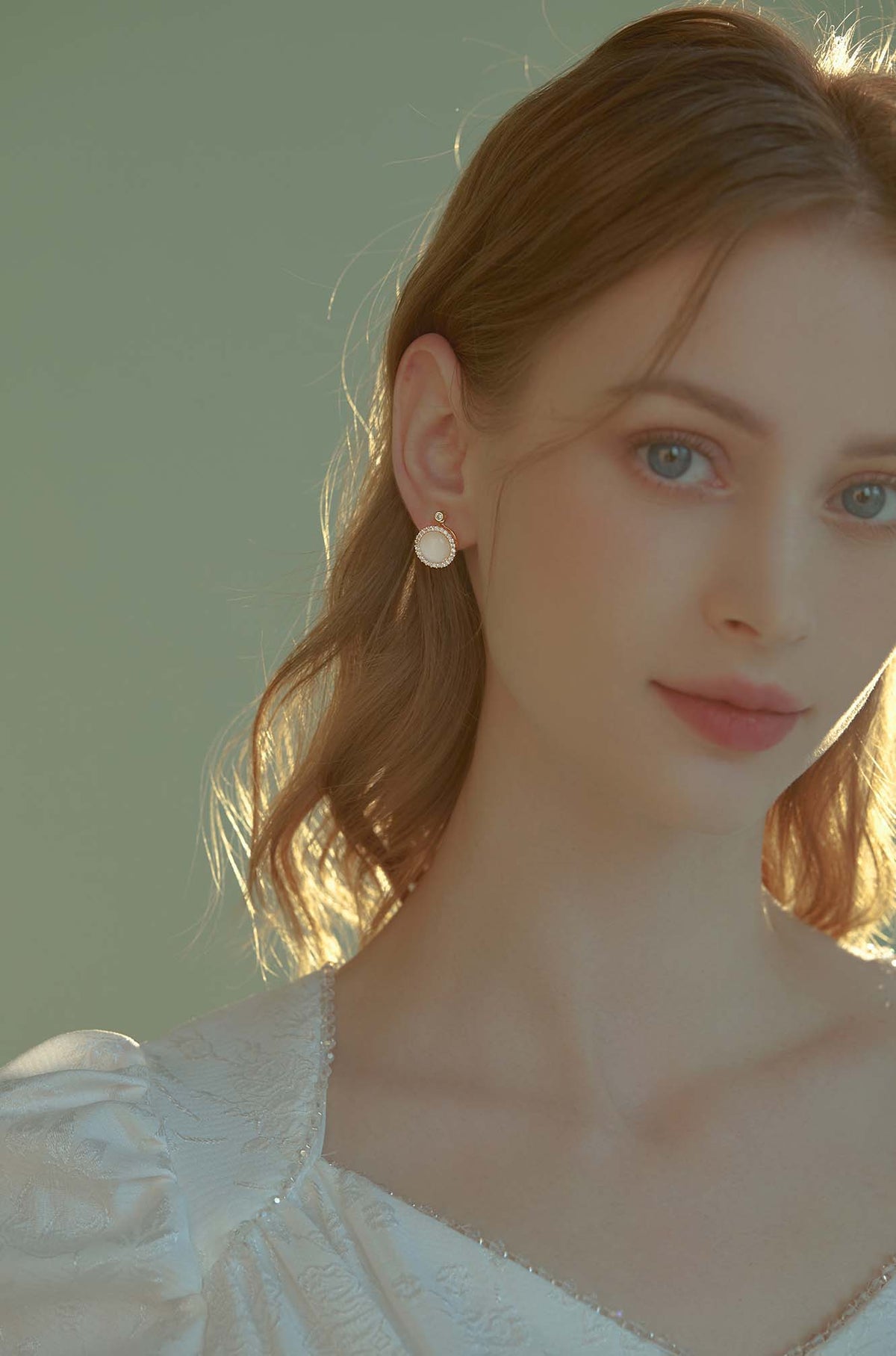 Spinning Opal Stud Earrings