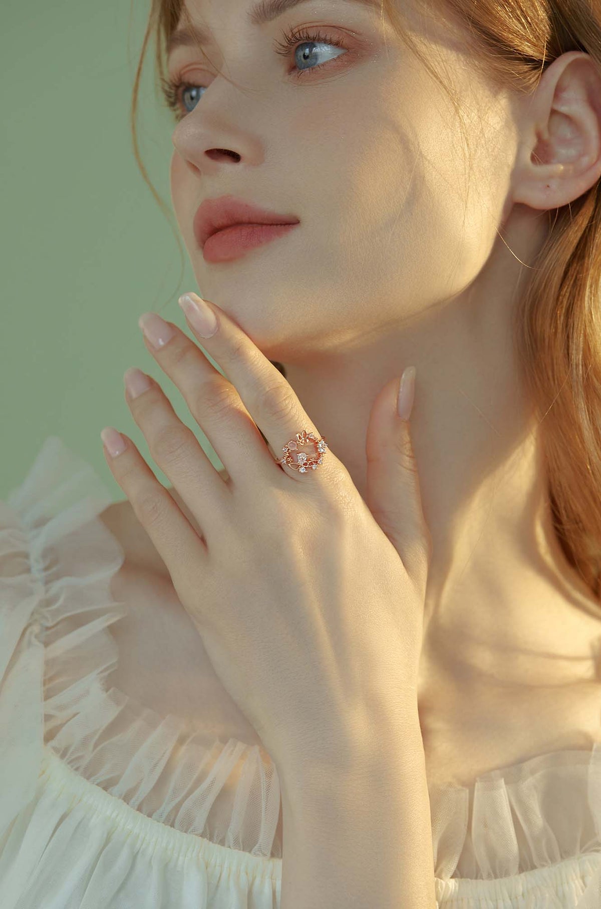 Butterfly Floral Circle Ring