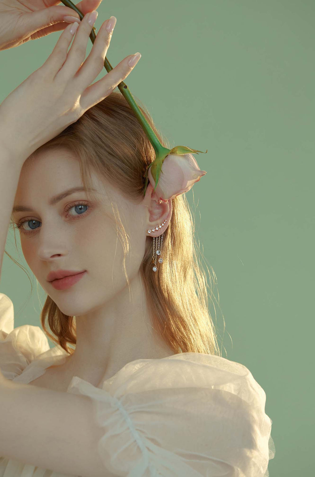 Gold Crystal Earrings