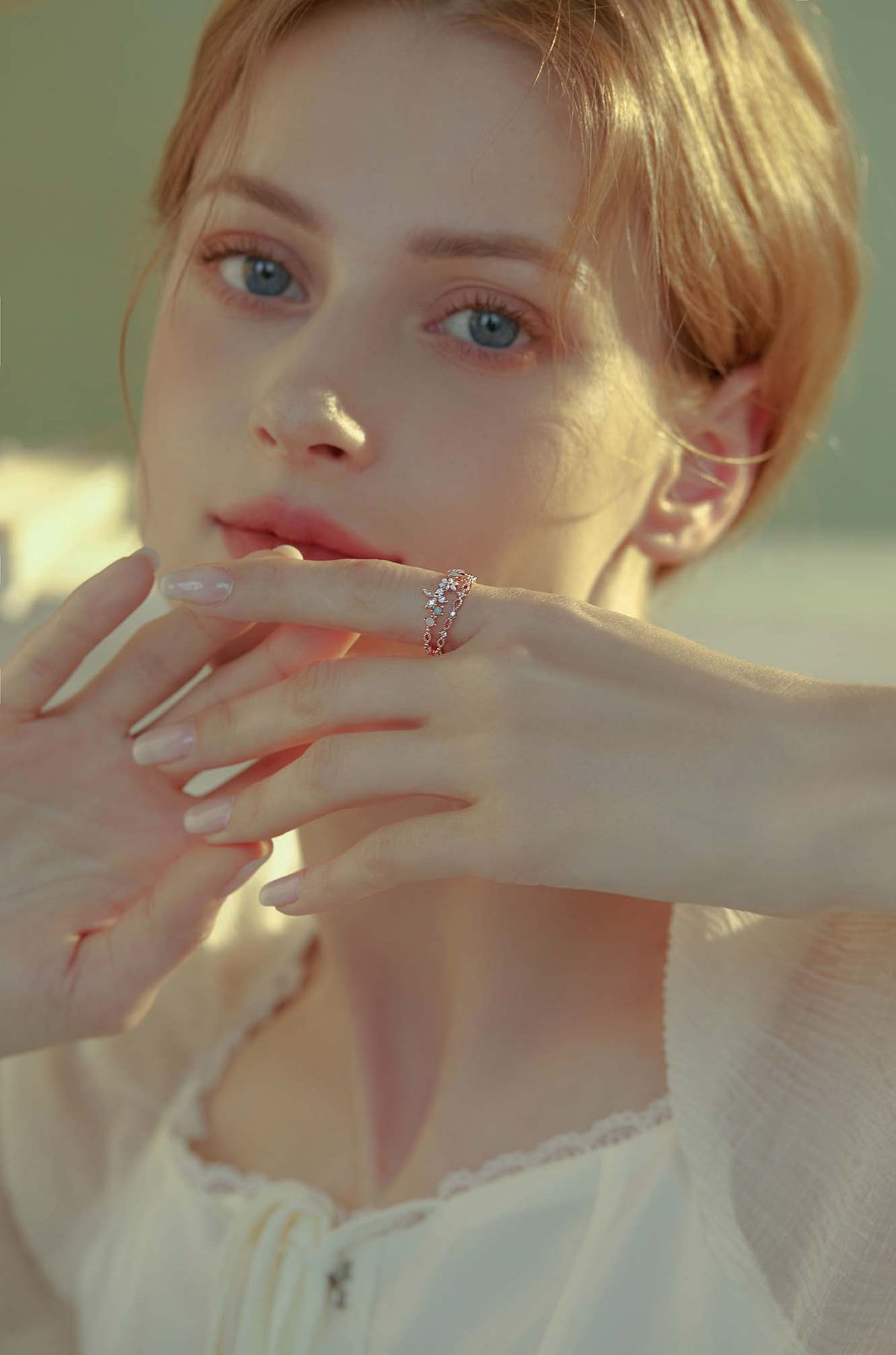 Butterfly Floral Layered Ring