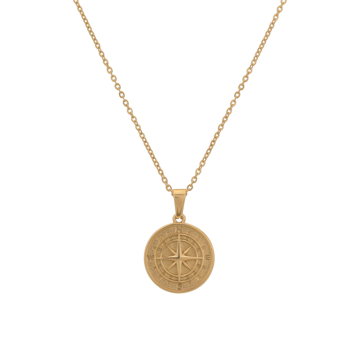 Compass Necklace Gold Set