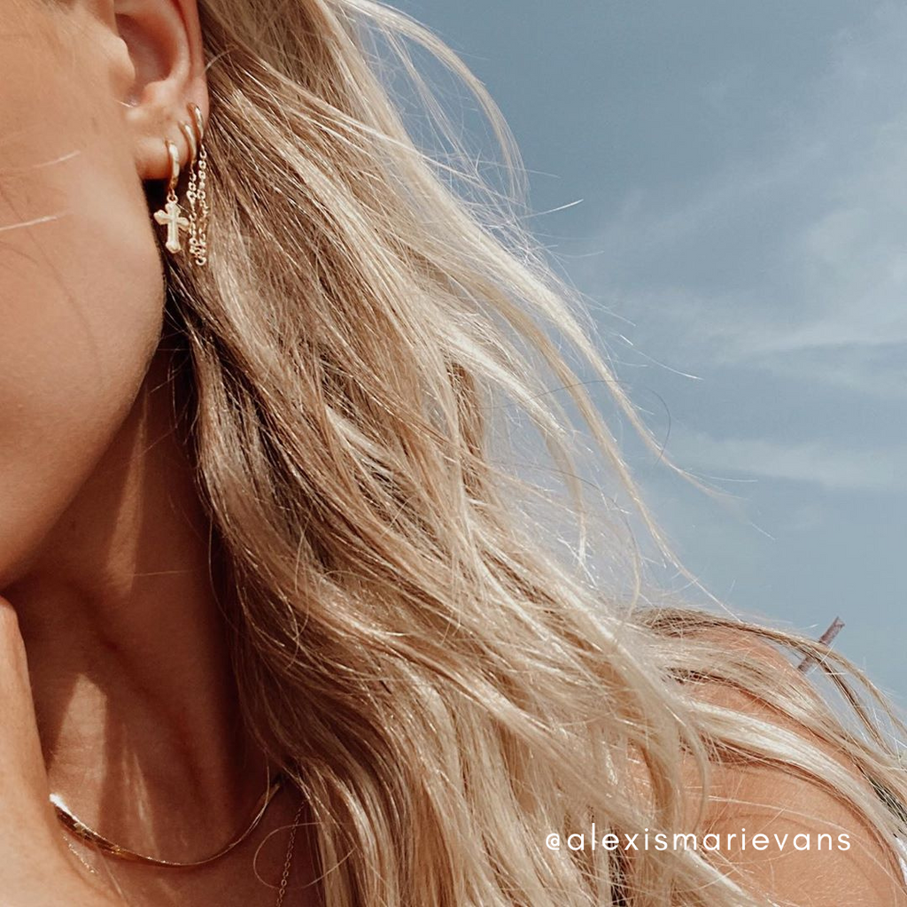 Small Cross Hoops