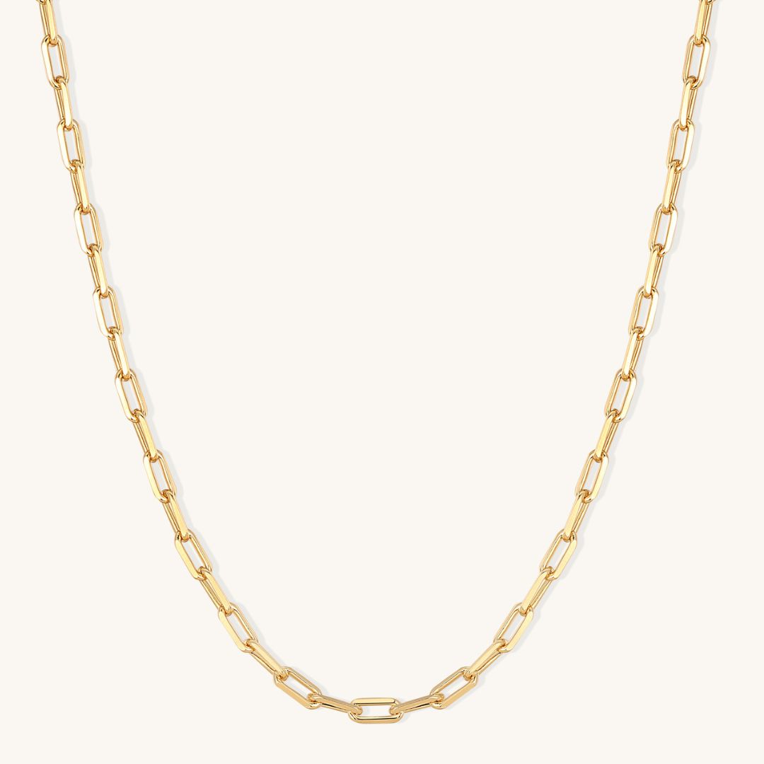 Gold Filled Bold Paperclip Chain