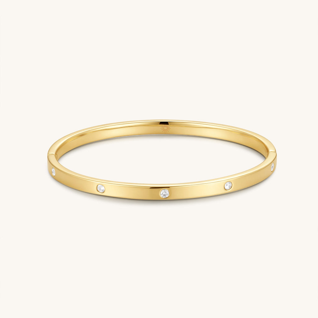 Gold Filled Diamond Bangle