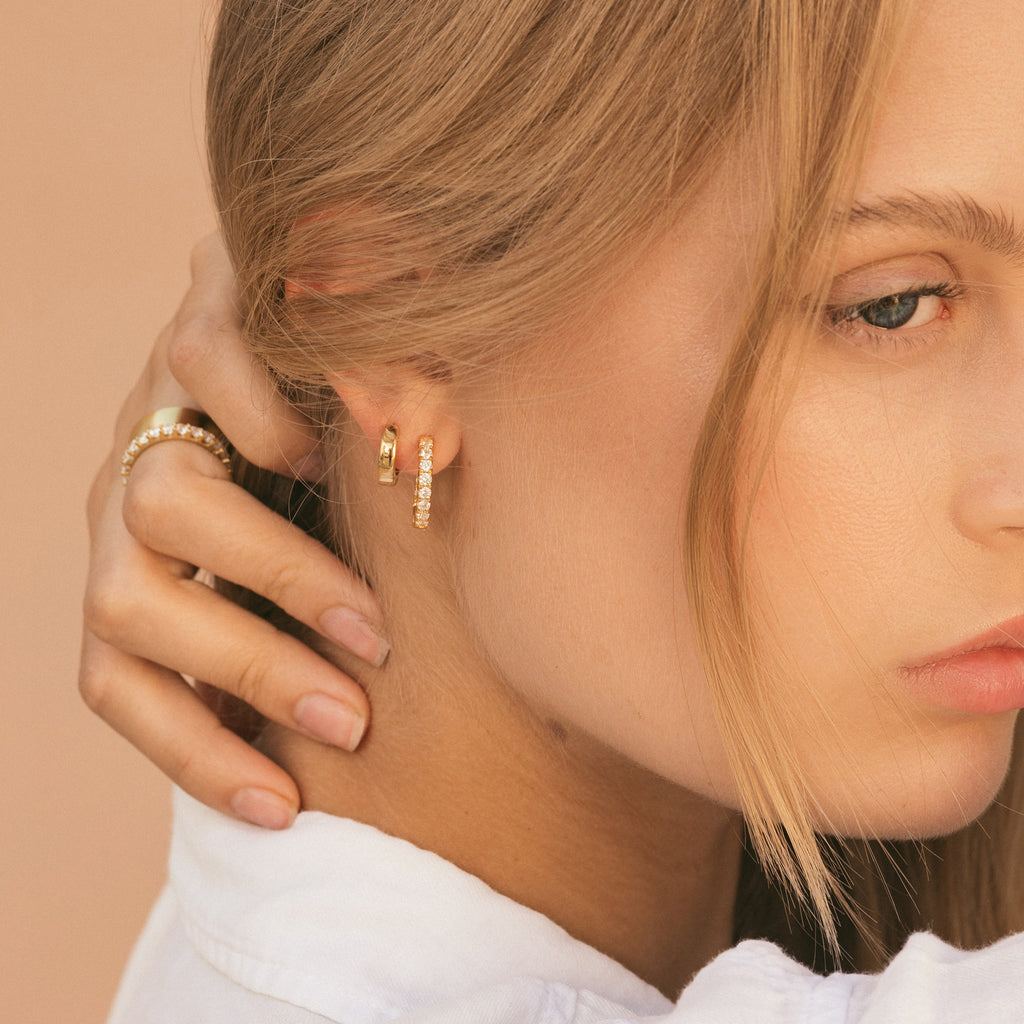 Large Diamond Hoops
