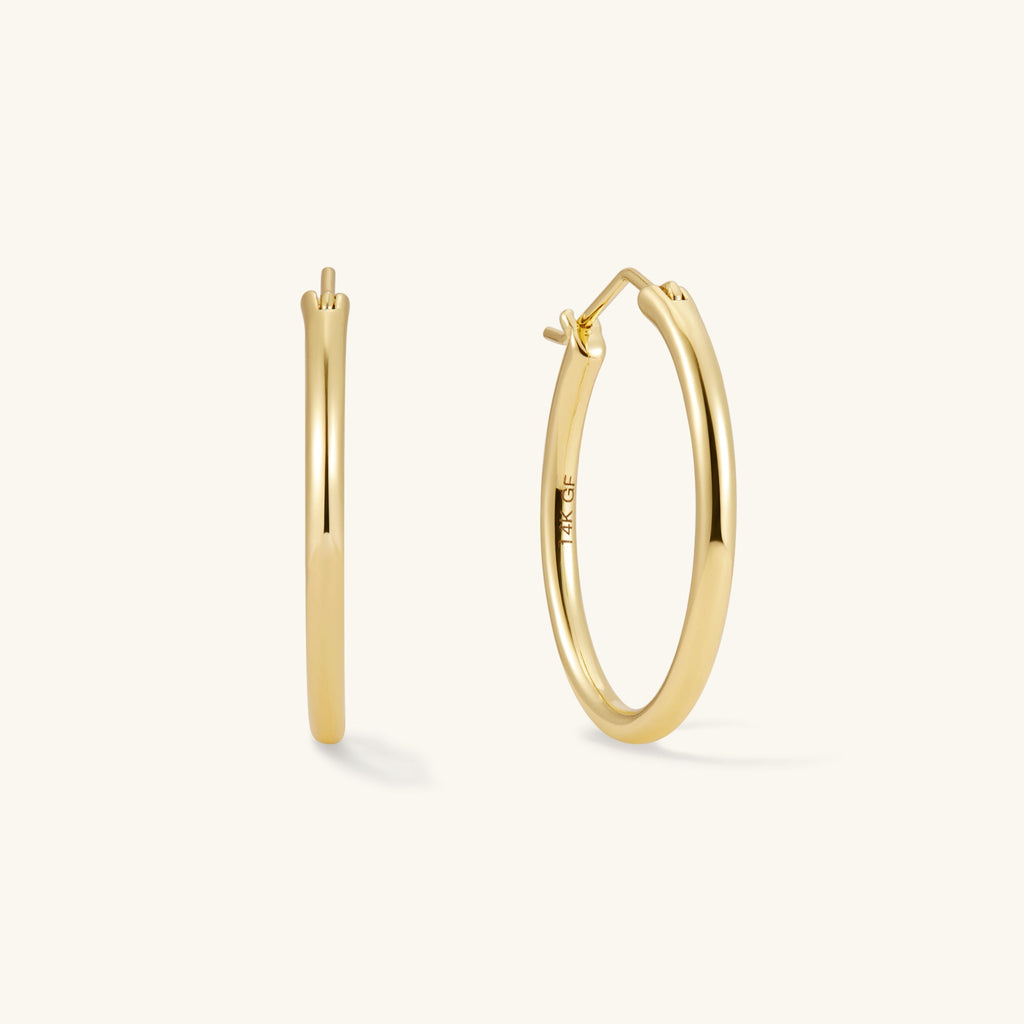 Gold Filled Medium Hoops