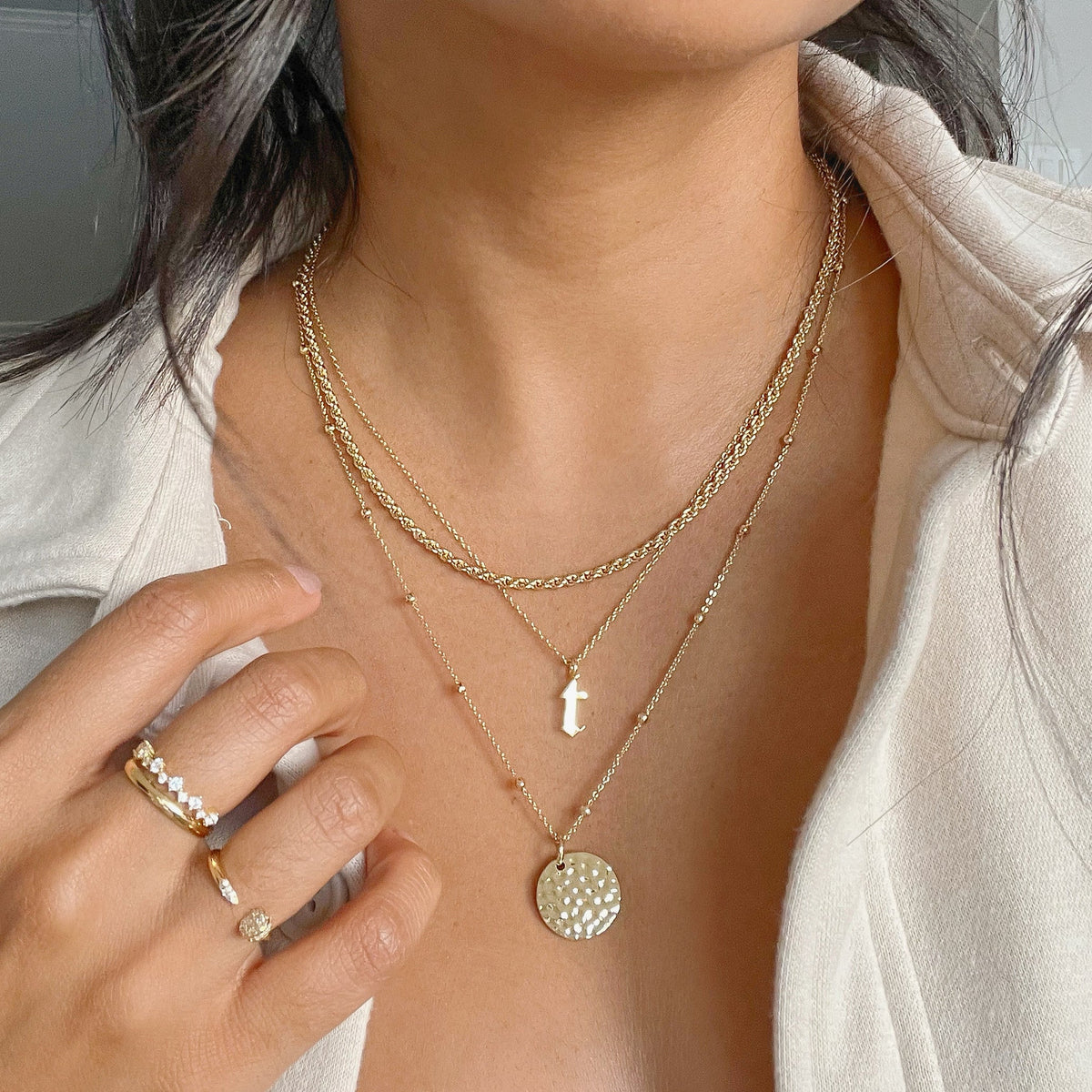 Old English Letter Necklace