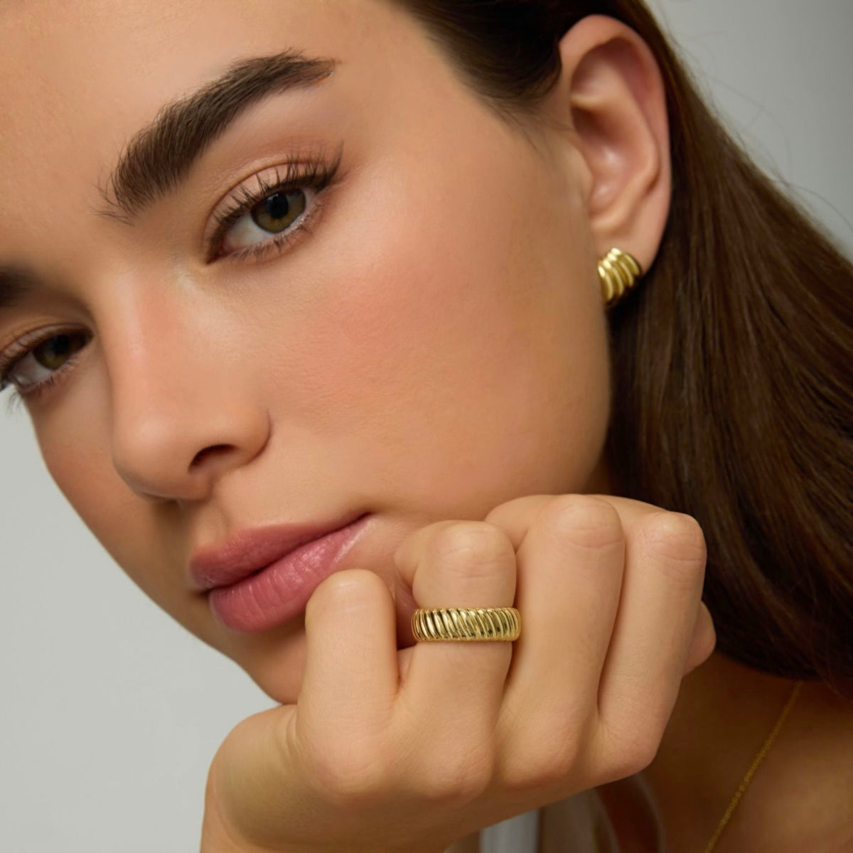 Gold Filled Scallop Earrings