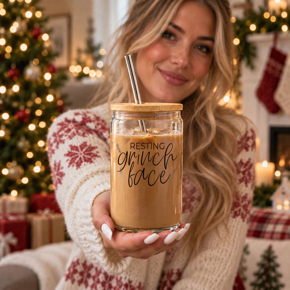 Grinch Face Set 17oz