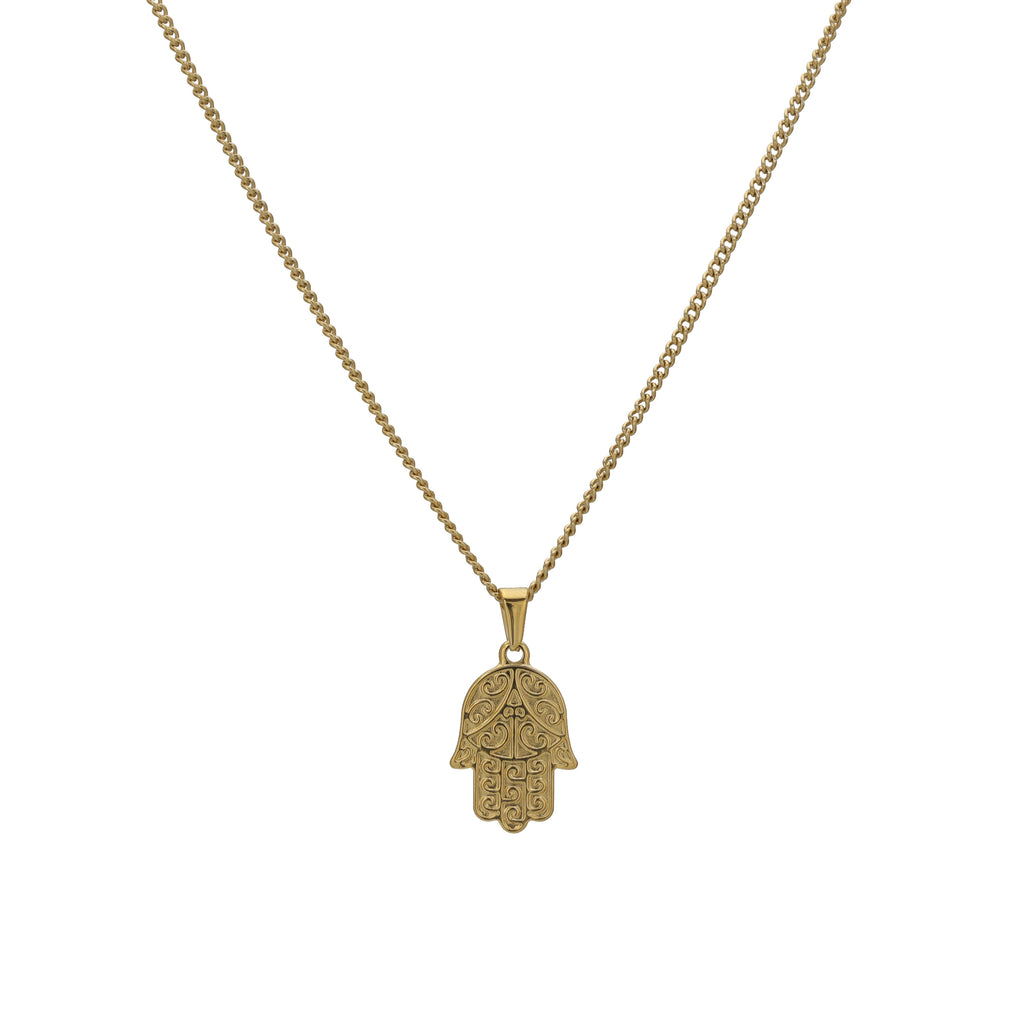 Hamsa Pendant Silver Set