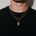 Hamsa Pendant Silver Set