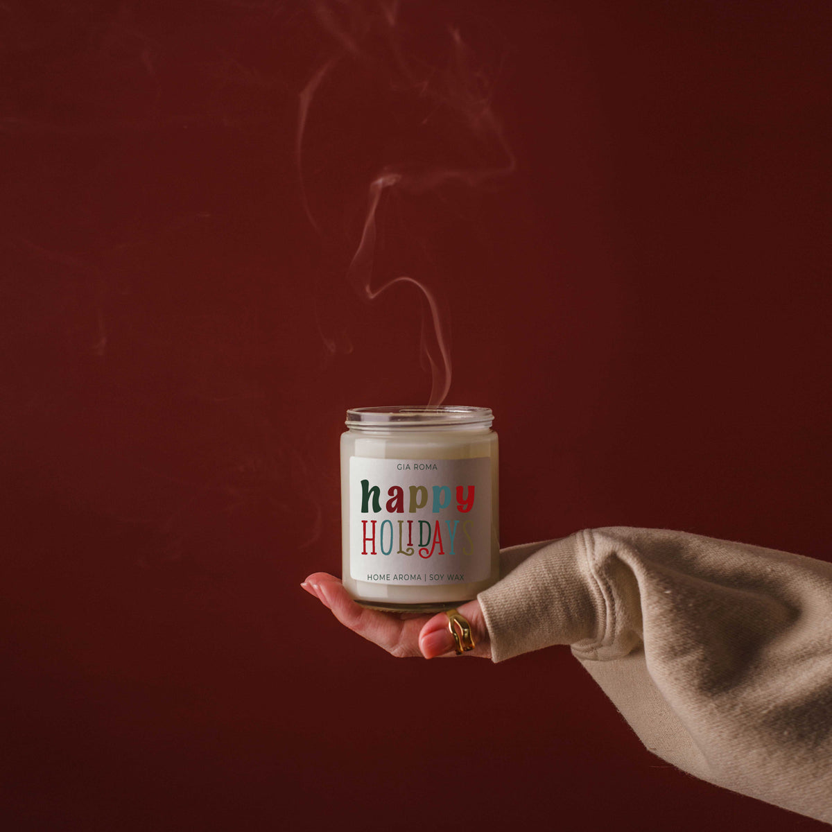 Happy Holiday Candle