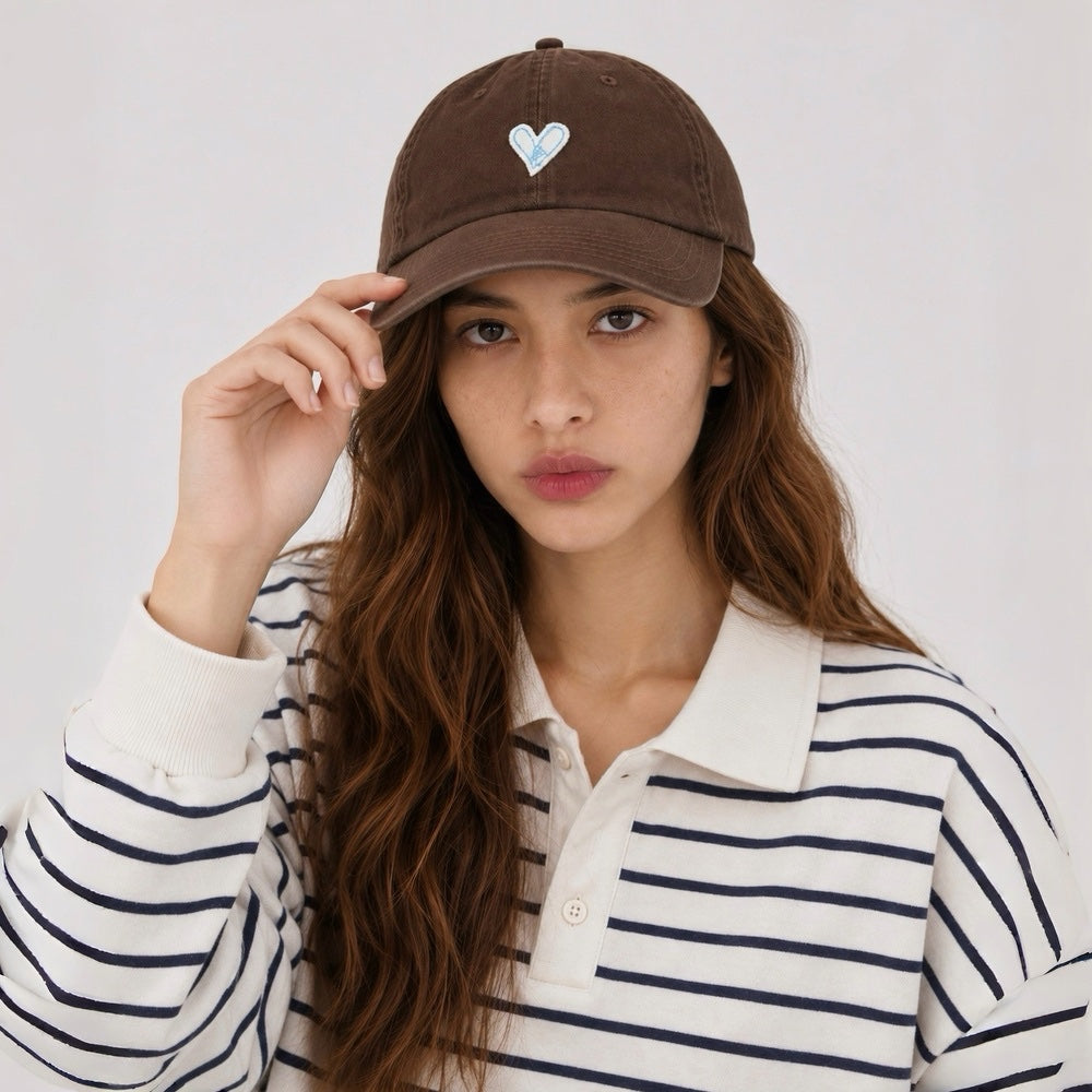 Heart Embroidery Cap