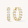 Heart Diamond Hoops