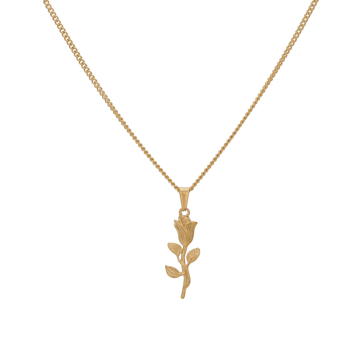 Rose Pendant Gold Rope Set