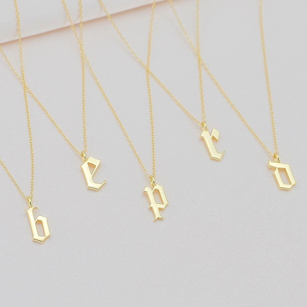 Old English Letter Necklace