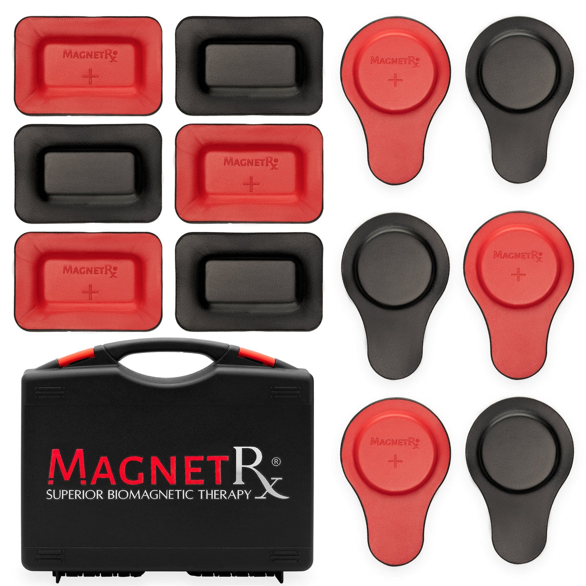 Biomagnetic Therapy Magnet Kit — Ferrite & Leather (12 Mixed Units)