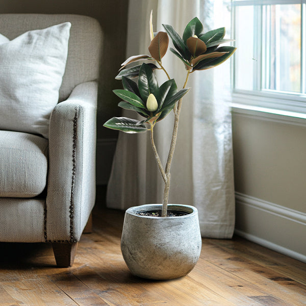 31 Inch Potted Faux Magnolia Tree