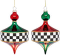 Mark Roberts Diamond Check Finial Ornament